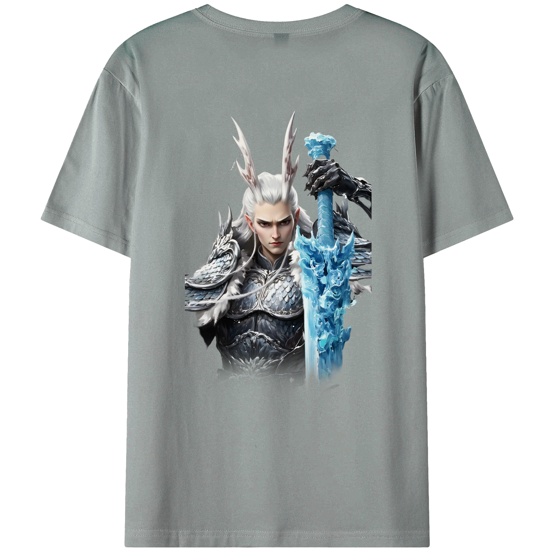 （画像用） Ne Zha 2 ナタ 魔童の大暴れ 綿100％ メンズ半袖Tシャツ（バックプリント） 通気性
